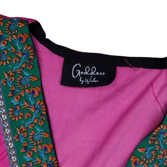 Nzami Fushia Long Goddess Caftan - Picture 4 of 5